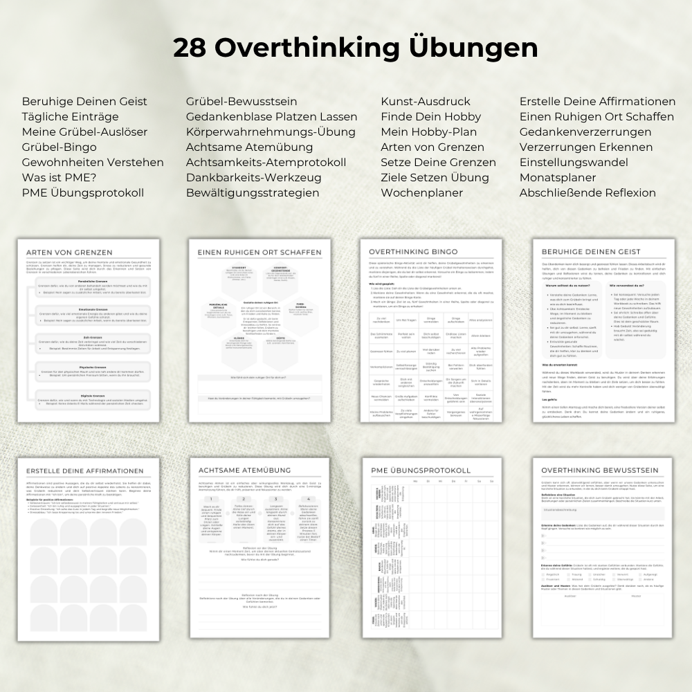Overthinking lenken  – Workbook